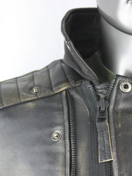 Mens Vintage Look Leather Biker Jacket