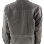 Men's Green Nubuck Leather Parka Coat - Image 7
