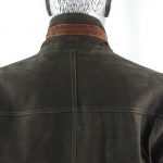 Men's Green Nubuck Leather Parka Coat - Image 6