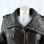 Ladies Brown Leather 3/4 Coat - Image 5