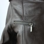 Ladies Brown Leather 3/4 Coat - Image 7