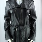 Ladies Brown Leather 3/4 Coat