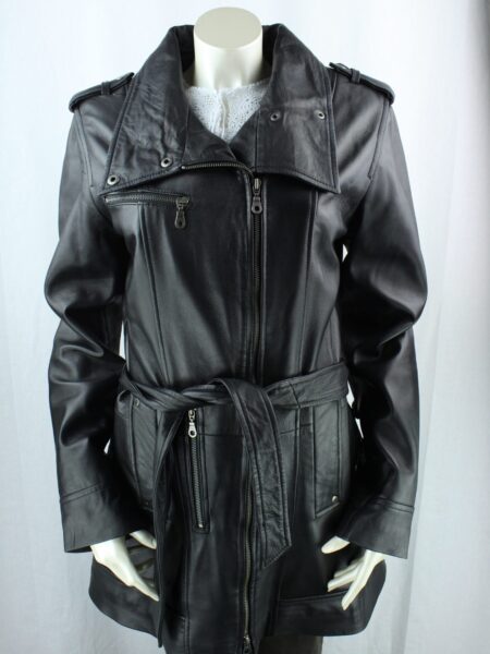 Ladies Brown Leather 3/4 Coat