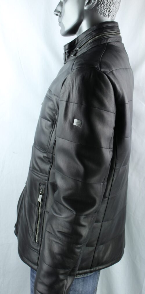 Men's TRAPPER Ben Leather Coat in Dark Brown - Image 7