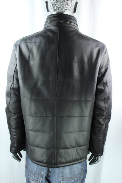 Men's TRAPPER Ben Leather Coat in Dark Brown - Image 9