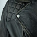 Men's Vintage Leather Biker Jacket - Image 9