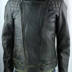Men's Vintage Leather Biker Jacket - Image 7