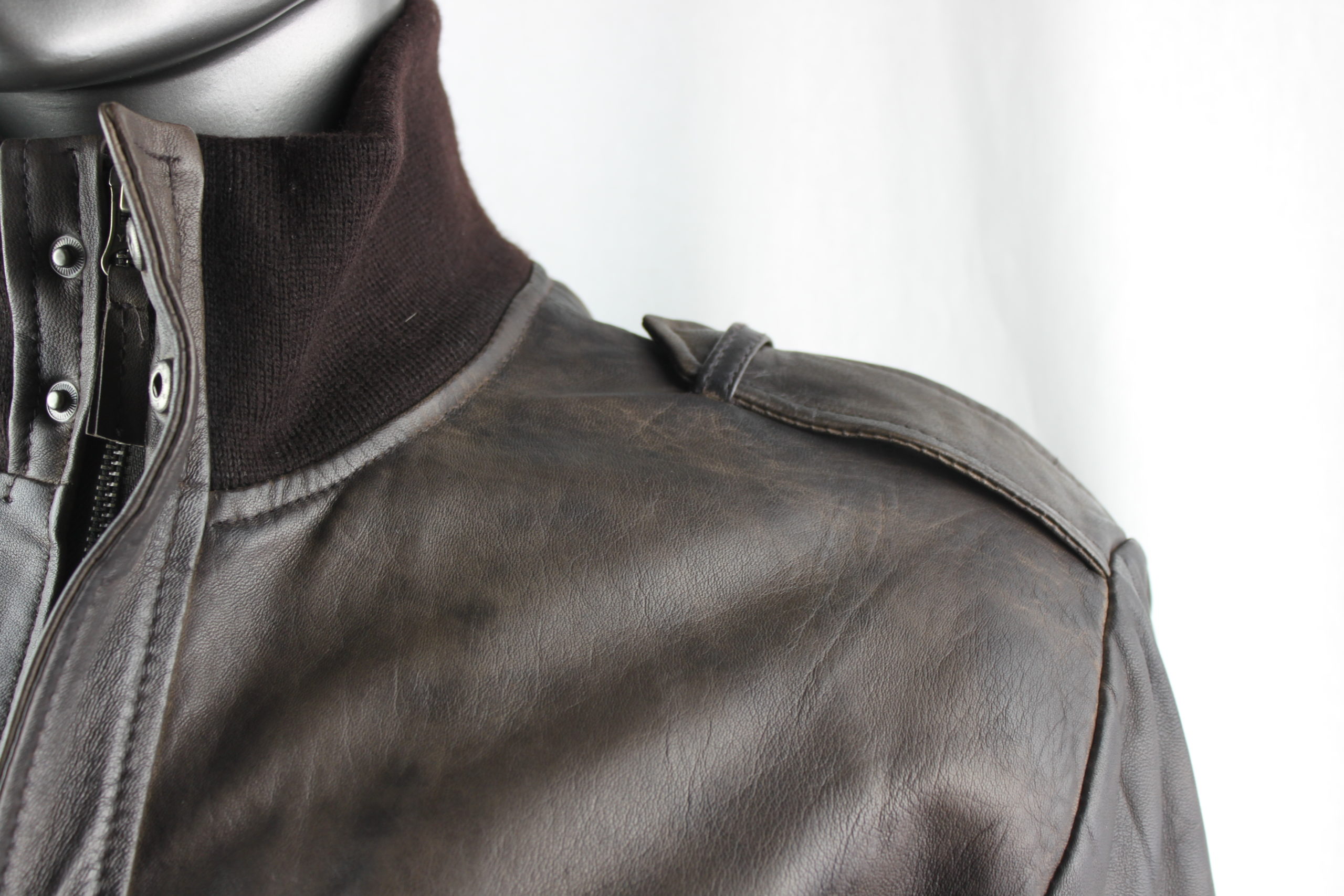 Leather Bomber Jacket for Men - Brown Leather Jacket