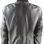 Men's Black Leather Bomber Jacket - Image 10