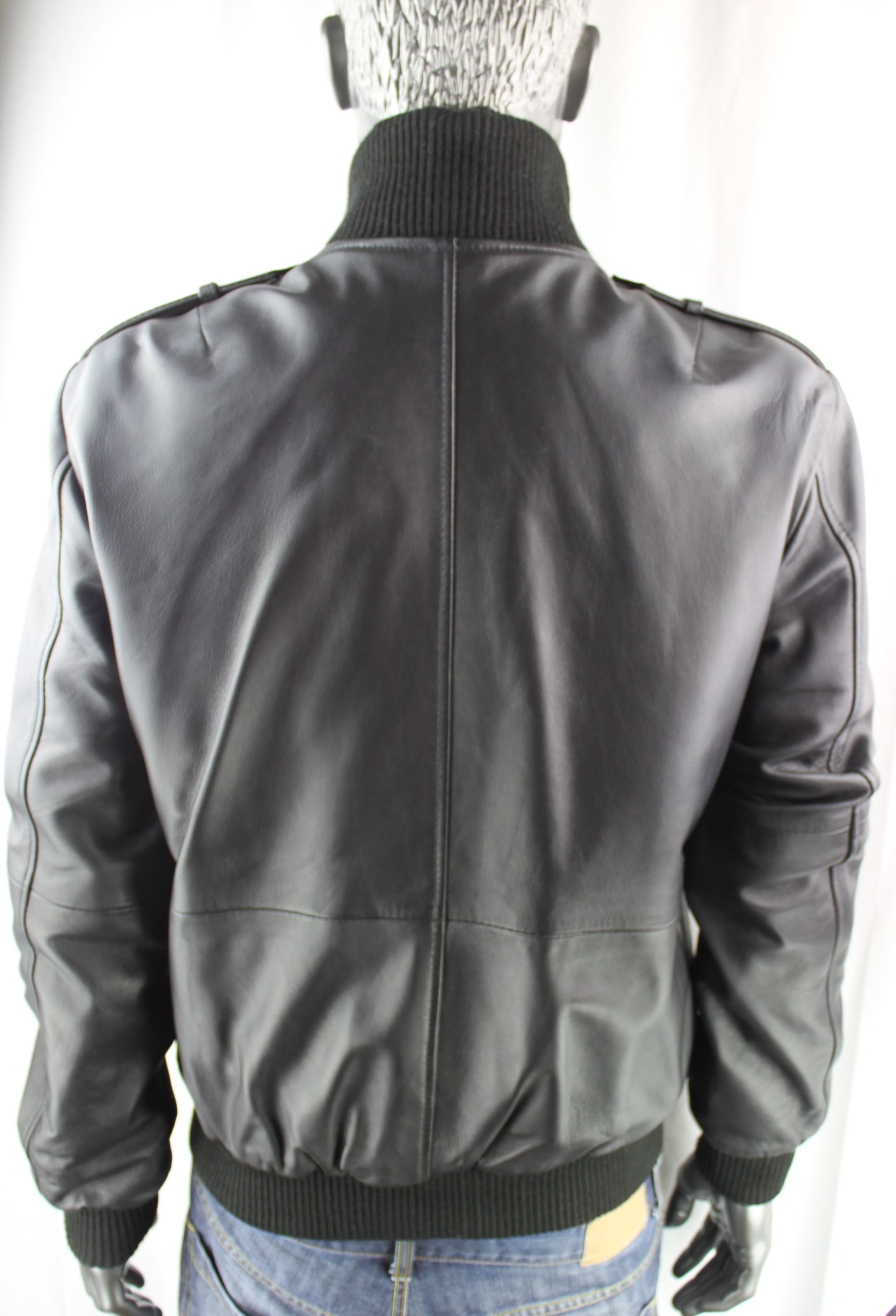 Men’s Black Leather Bomber Jacket – Radford Leather Fashions-Quality ...