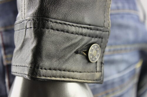 Men's Leather Denim Style Jacket in Vintage - Image 3