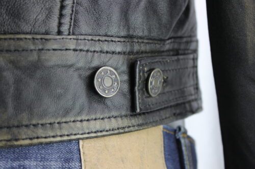 Men's Leather Denim Style Jacket in Vintage - Image 5