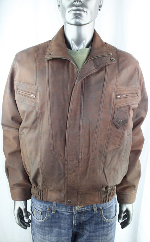 Men's Brown Nubuck Leather Jacket