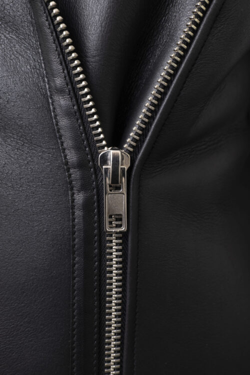 Women's Black Sheepskin Aviator Pilot Jacket - Image 4