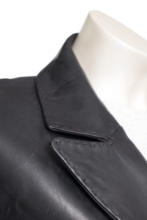 Ladies Black Leather Blazer - Image 4