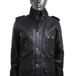 Men's Black Leather Jacket - Image 5