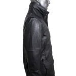 Men's Black Leather Jacket - Image 2