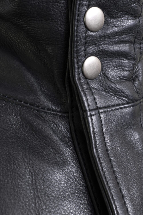 Men's Black Leather Jacket - Image 3