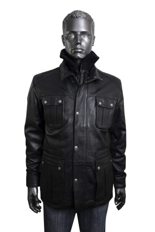Men's Black Leather Jacket