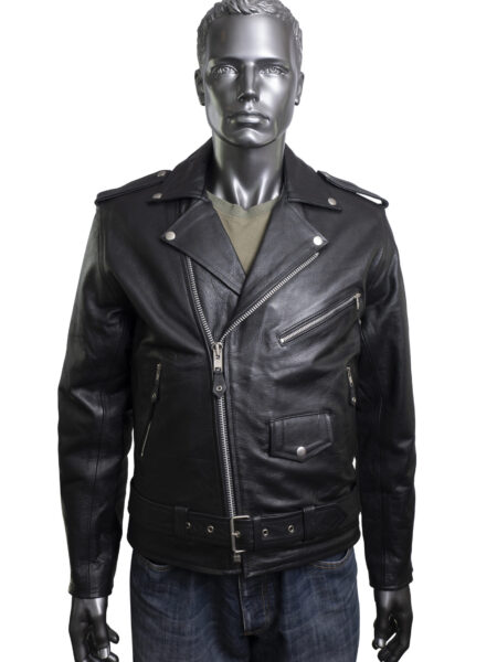 Mens plus size leather jacket sale