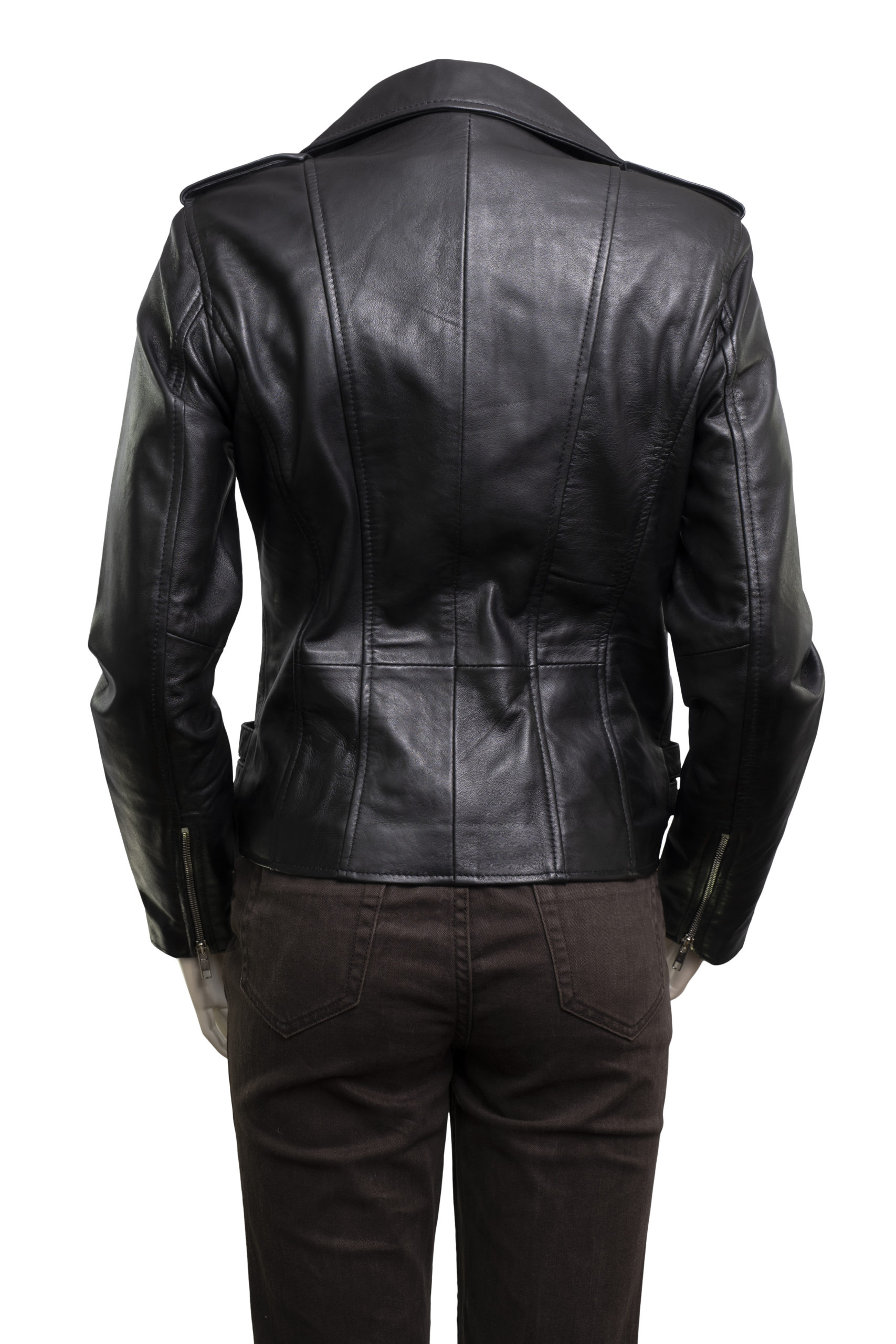 Ladies Black Leather Biker Jacket – Radford Leather Fashions-Quality ...