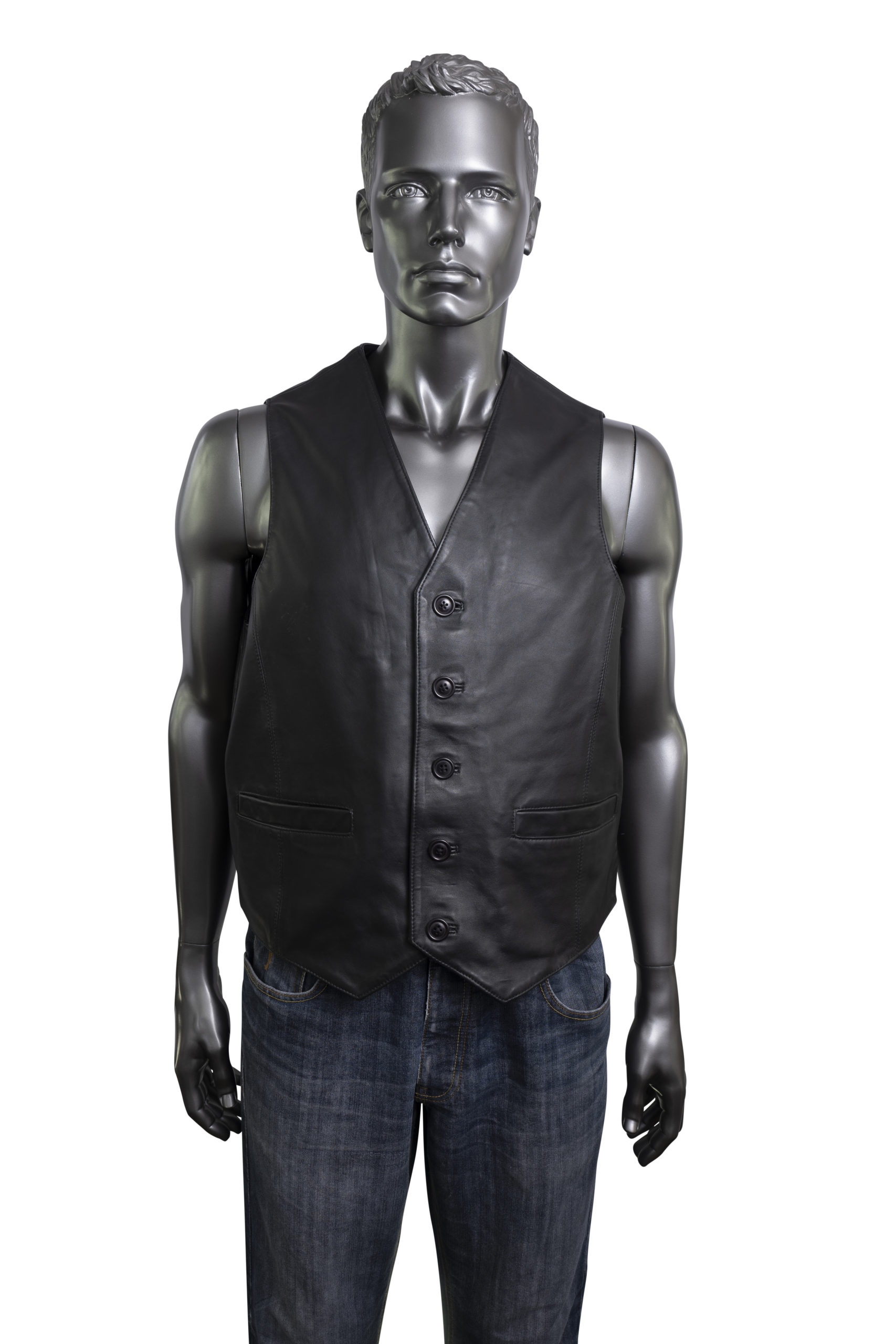 Men’s Leather Waistcoat – Black – Radford Leather Fashions-Quality ...