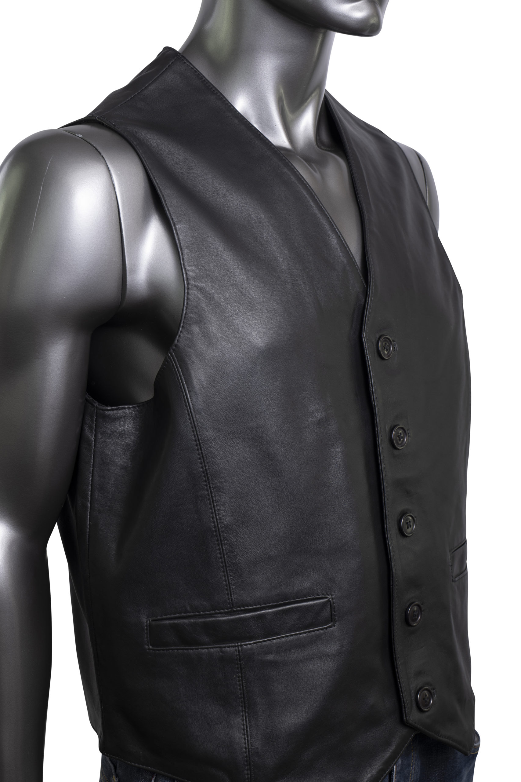 Men’s Leather Waistcoat – Black – Radford Leather Fashions-Quality ...